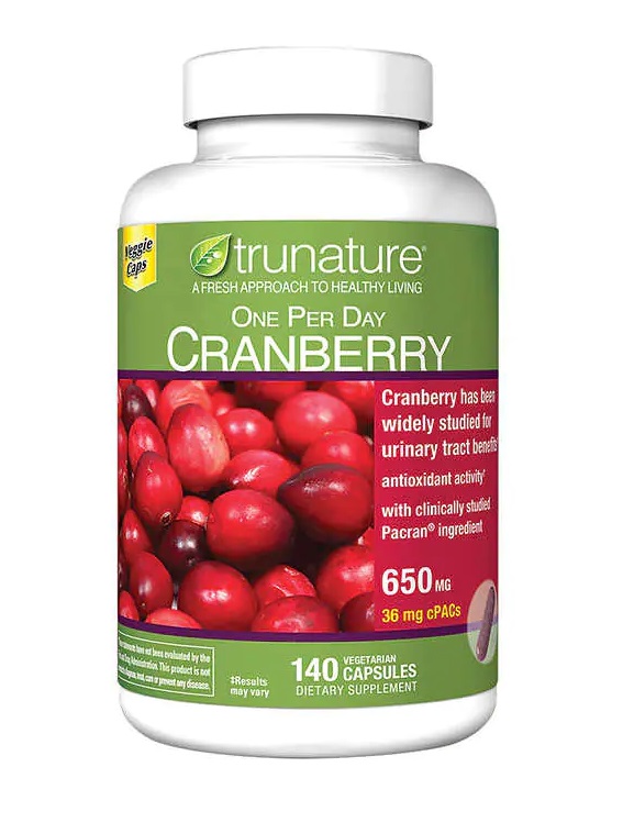 TruNature 蔓越莓 Cranberry 650 mg.  140 顆膠囊